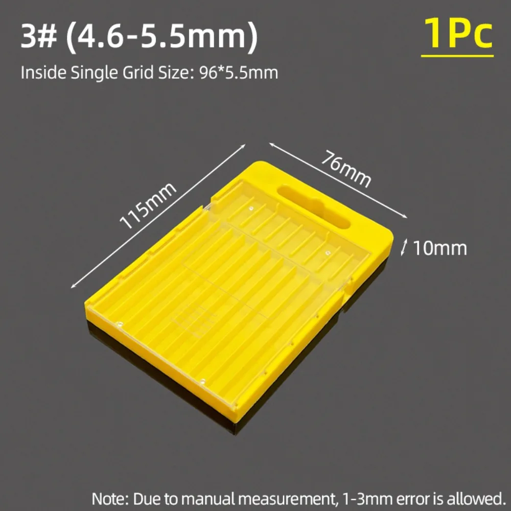 1Pcs Plastic Drill Bits Storage Box 5/10 Grids Pull-out Tool Parts Storage Case Multi-gauge Hardware Tool Box