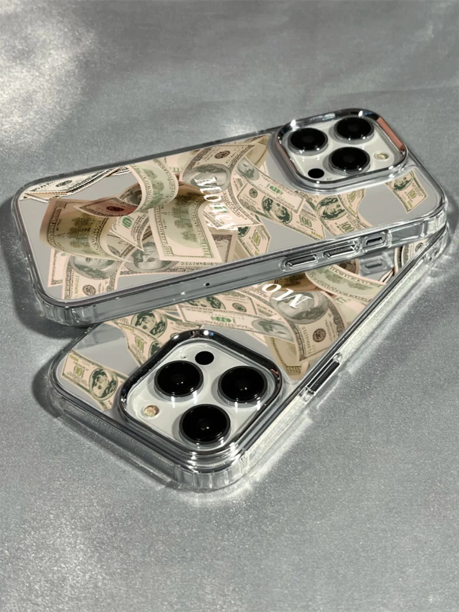 

7Promax силиконовый чехол для телефона, винтажное зеркало, дизайн в долларах США, полное покрытие, новая модель, защитная ell для мужчин и женщин