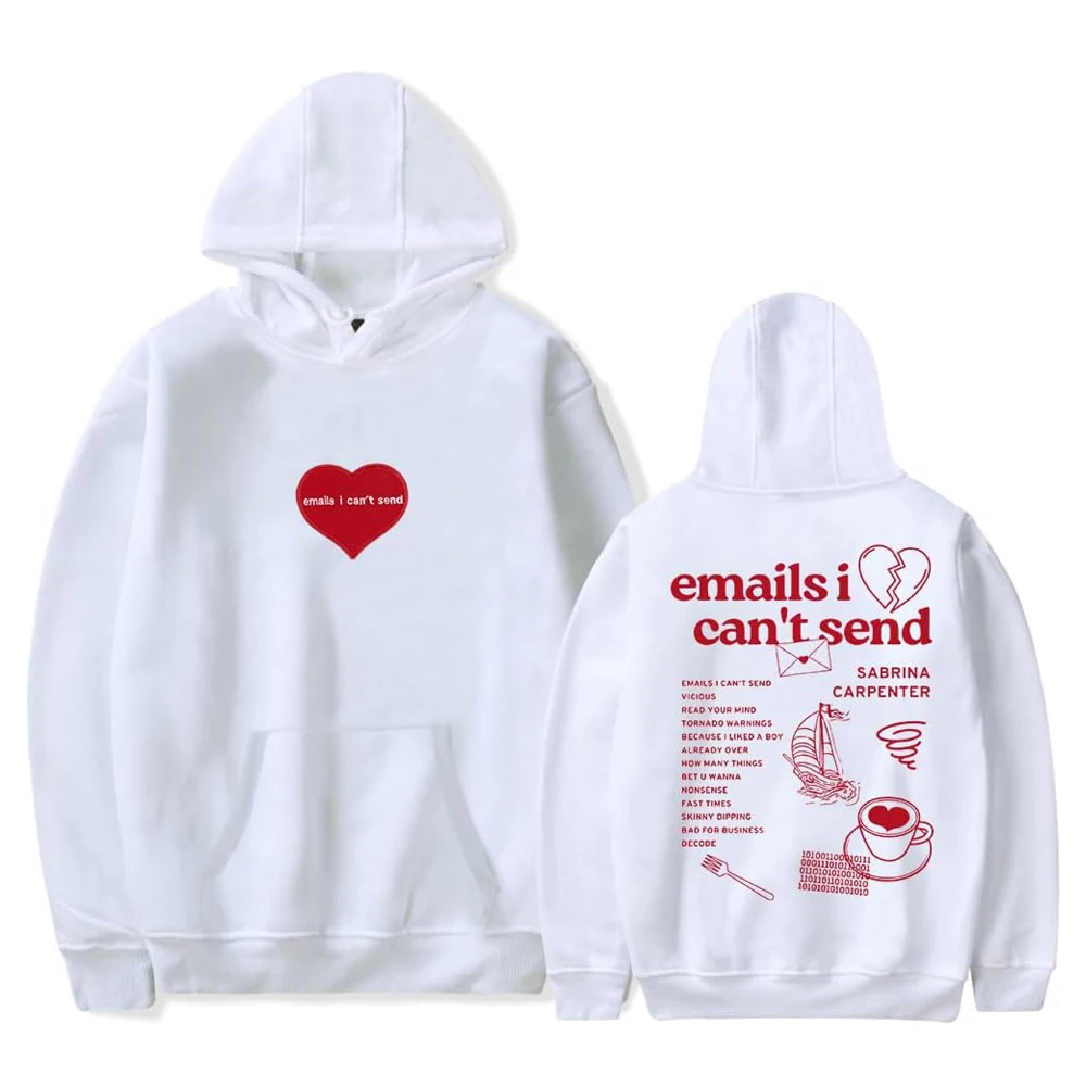 2024 Sabrina Carpenter Emails I Can't Send Merch Hoodies Women Men Long Sleeve Casual Sweatshirt Fashion Clothes