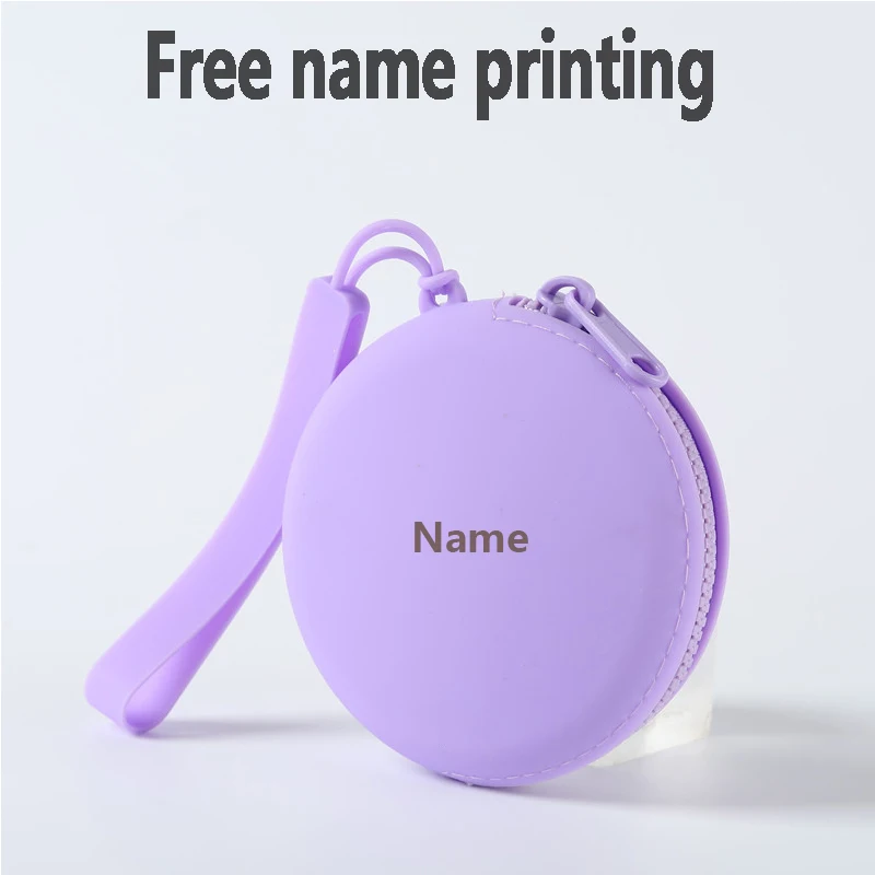 Free Name Printing, Silicone Makeup, Loose Change Storage, Convenient Carry on Storage Bag, Lipstick, Headphone Bag, Zipper, Wat