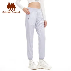 GOLDEN CAMEL Outdoor Hiking Pants Woven Sports Gym Trousers with Drawstring Casual Pants for Women Loose and Breathable 2024 New