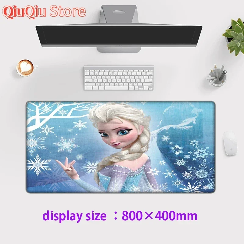 

Disney Cartoon Frozen Elsa XXL Mouse Pad Gamer Accessory Hot Large Computer Lock Edge Keyboard Mat Anime Strange Dropshipping