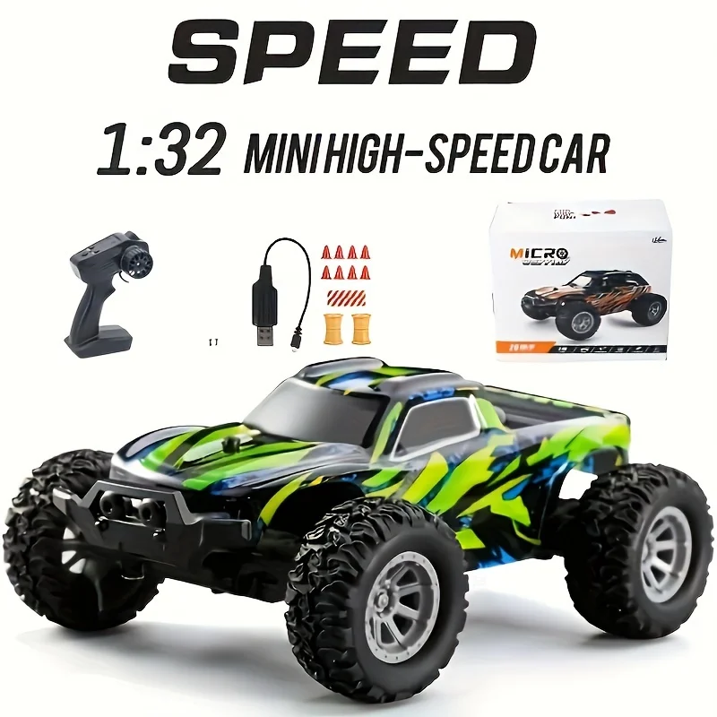 

1/32 Scale 2.4GHz Remote Control RC Car High Speed, All-Terrain Off-Road Electric Toy Car, RC Racing Vehicle for Boys & Girls