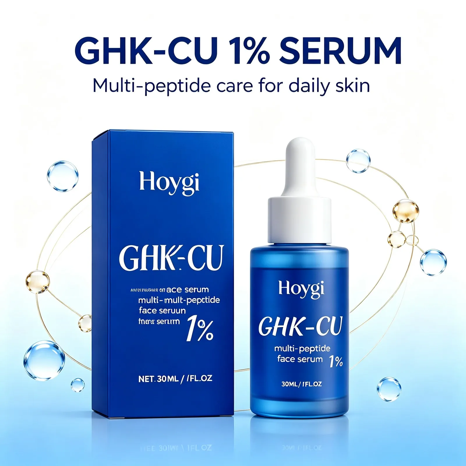 Copper Peptide Face Serum 30ml Barrier Support Calming Essence for Dry Sensitive Skin Hydration Improve Skin Condition Care