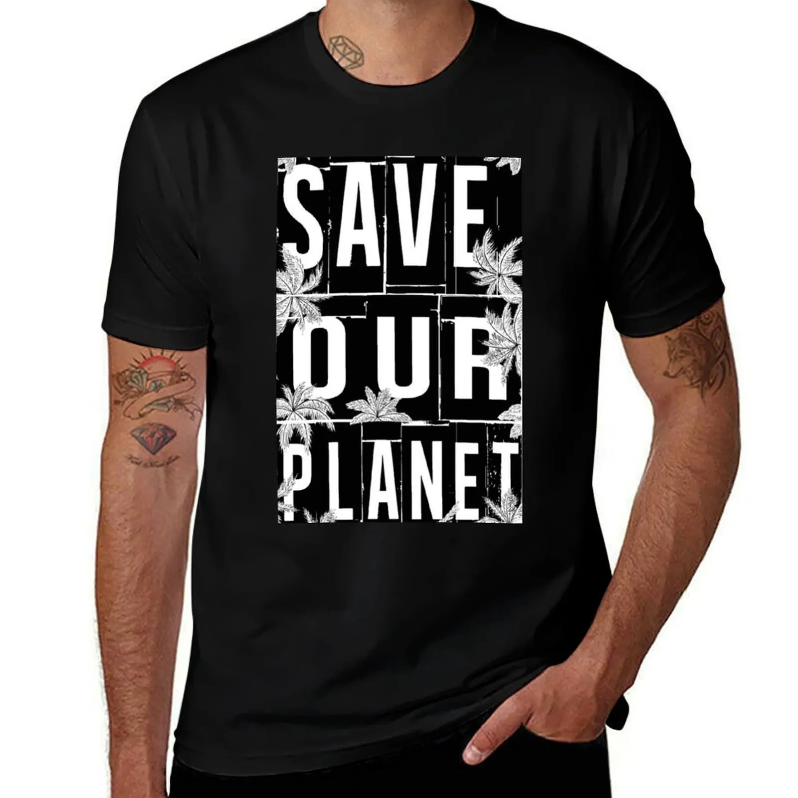 Save our planet Design T-Shirt Sports Casual Breathable Tee Shirt
