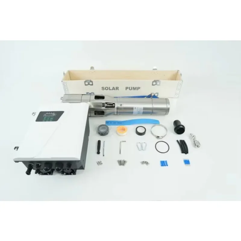 مضخة مياه تعمل بالطاقة الشمسية هجينة بقوة 10 حصان ACDC للري - حل فعال لإمداد المياه خارج الشبكة
