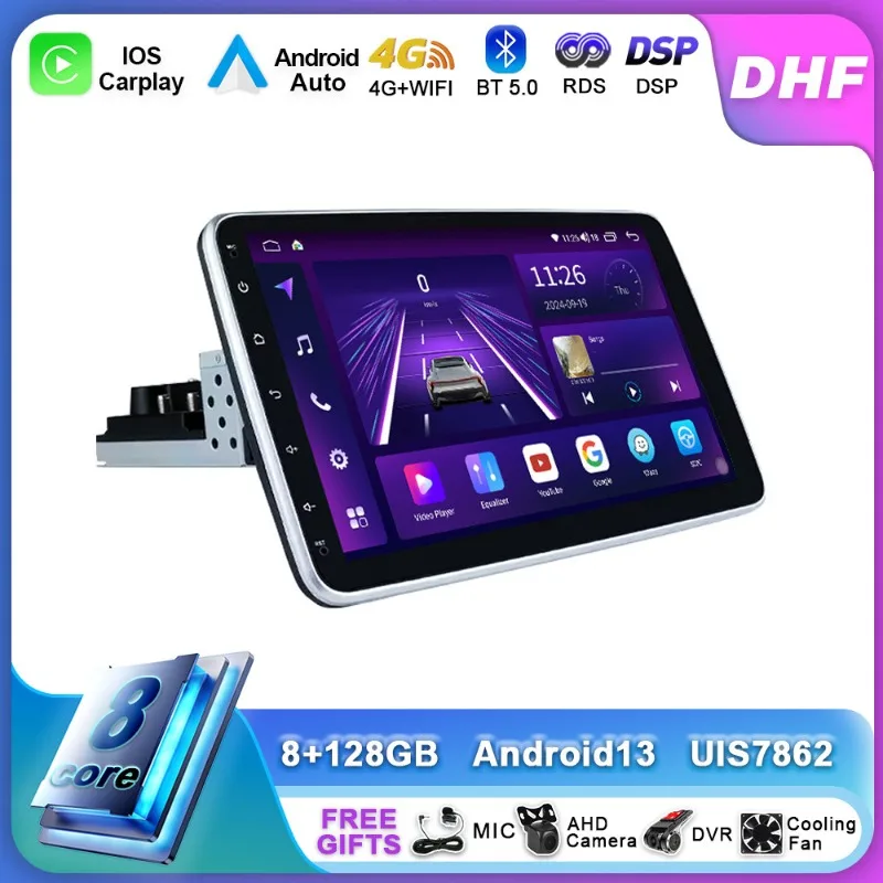 10.1 بوصة أندرويد شاشة كبيرة آلة عامة 1din سيارة الملاح الدورية تهز رئيس آلة عالية الوضوح عكس آلة