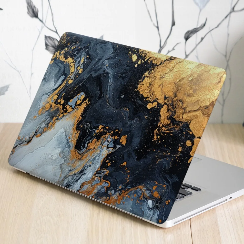 DIY A+C Side 15inch Laptop Stickers Skins Marbling Texture Scratch-proof Notebook Computer Cover Skin PVC Waterproof