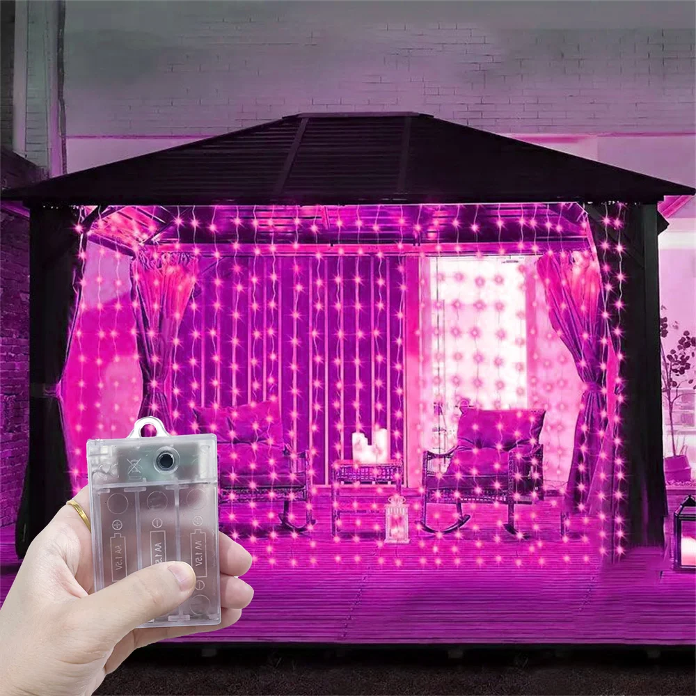 

Outdoor Decor Eid Mubarak Wedding Battery Power Valentine's Day for LED Curtain String Light 2026 Ramadan Decoration Home Fairy