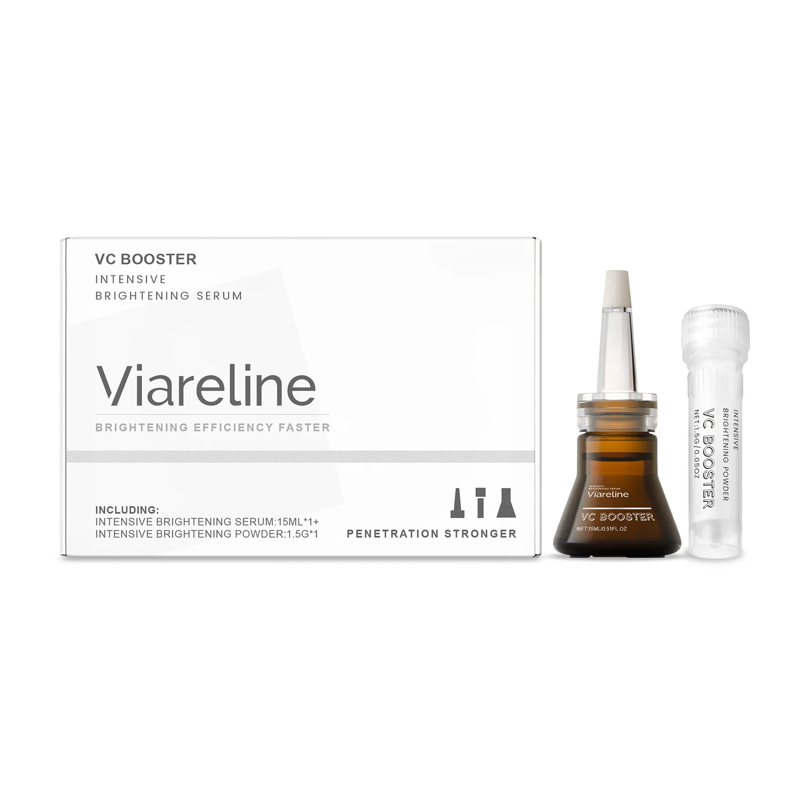 Intensive Brightening Serum Improve Dull Skin Fade Acne Marks Refine Large Pores Lightweight Facial Serum Smooth Skin Tone 15ml