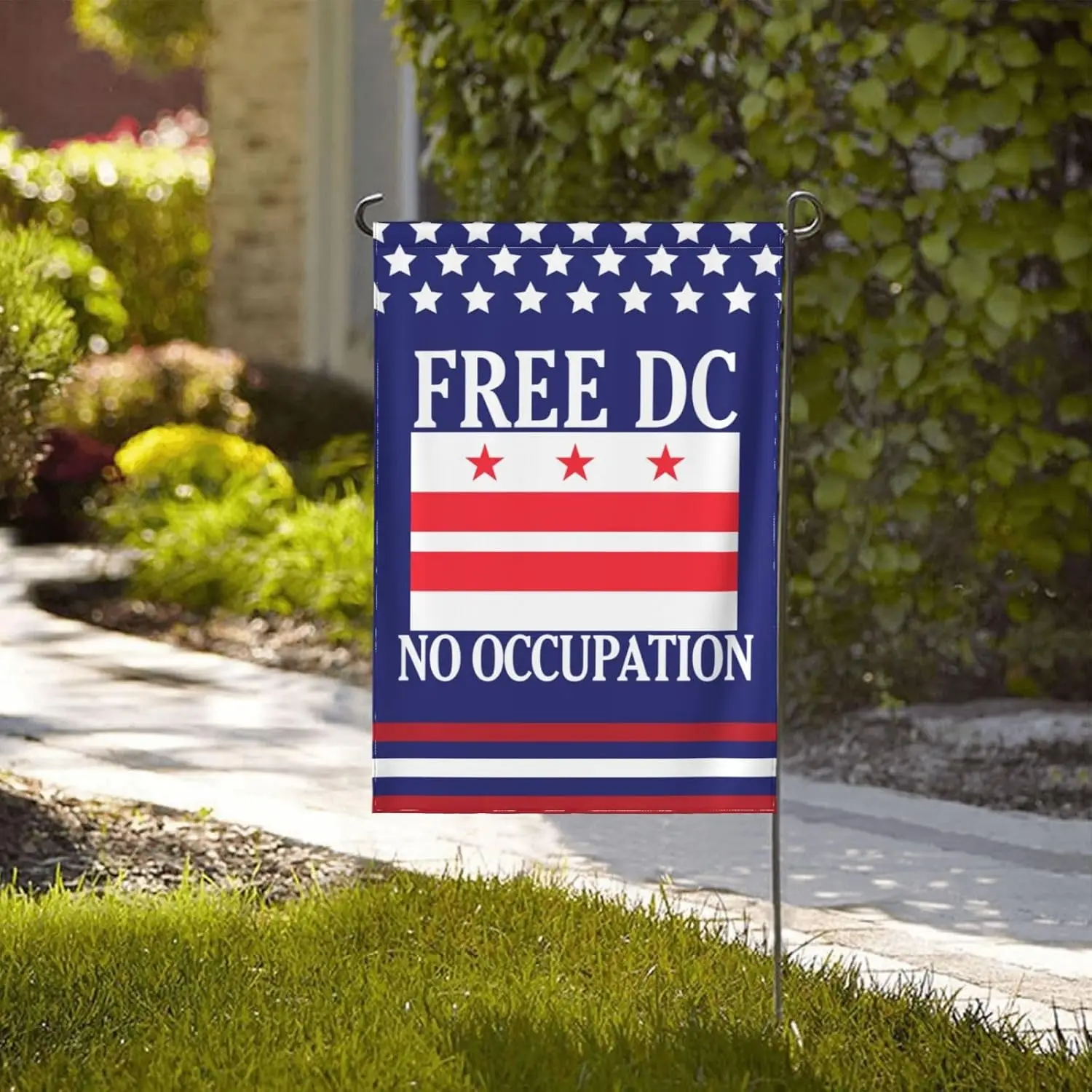 Free Dc Garden Flag 12x18 Free Dc Protest Resist Yard Sign House Flag No Flagstand Double Sided IIK AAL HHM WZZ yyi