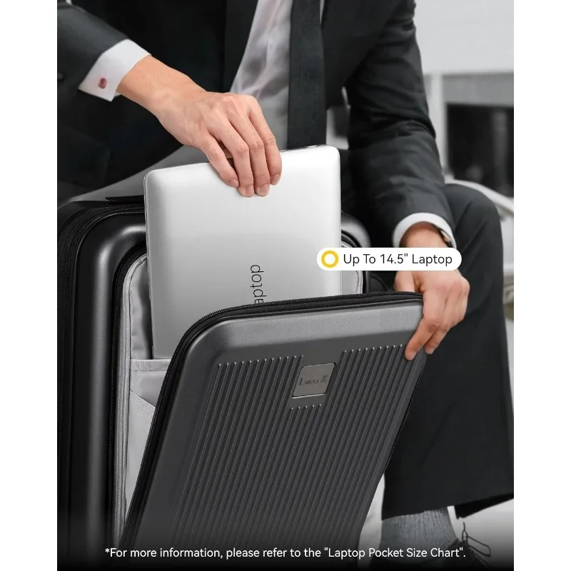 กระเป๋าเดินทาง 22x14x9 ได้รับการอนุมัติจากสายการบิน, กระเป๋าเดินทาง PC Hard Shell พร้อมกระเป๋าด้านหน้า, กระเป๋าเดินทางขยายได้พร้อมพอร์ต USB