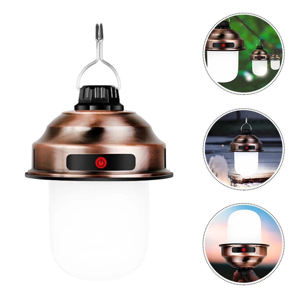 1 قطعة مصباح التخييم LED القابل لإعادة الشحن تصميم مدمج في الهواء الطلق مصباح الخيمة المحمولة فانوس فائق السطوع للمغامرة المشي لمسافات طويلة #4