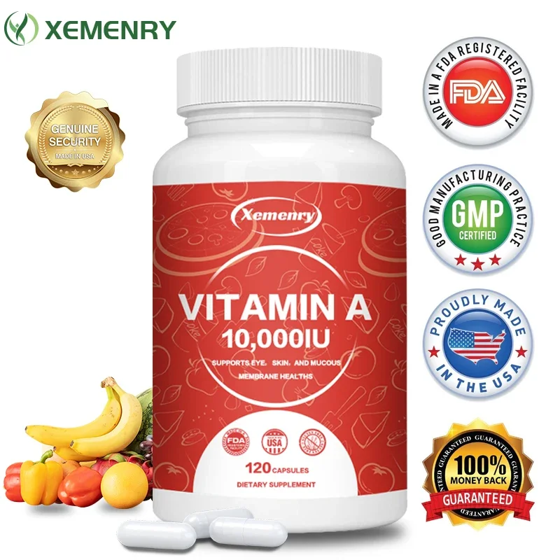 

Vitamin A 10,000 IU Premium Non-GMO Formula Supports Healthy Vision and Immune System As Well As Healthy Growth and Regeneration