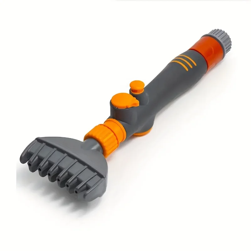 Cepillo de limpieza de filtro de piscina portátil con agarre ergonómico naranja, mango de plástico duradero para una fácil mantenimiento y el cuidado de la piscina