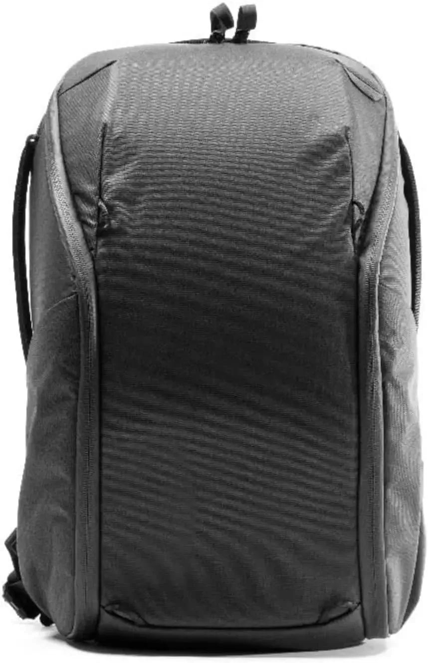 Alledaagse Rugzak Ritssluiting 20l Zwart, Handbagage Rugzak Met Laptophoes (BEDBZ-20-BK-2)