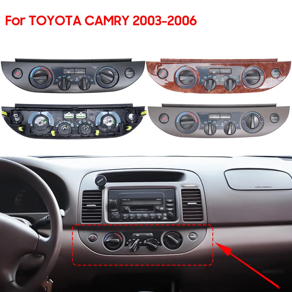 

Для TOYOTA CAMRY 2003-2006 автомобильный кондиционер, вентиляционное отверстие, панель управления, кнопка, центральная ручка управления, комплект рамки
