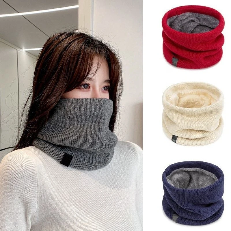 Neck Warmer Sports Scarf Fashion Soft Knitted Neck Warmer Scarf Face Cover Winter Skating Running Warm Scarves Cold-proof Collar