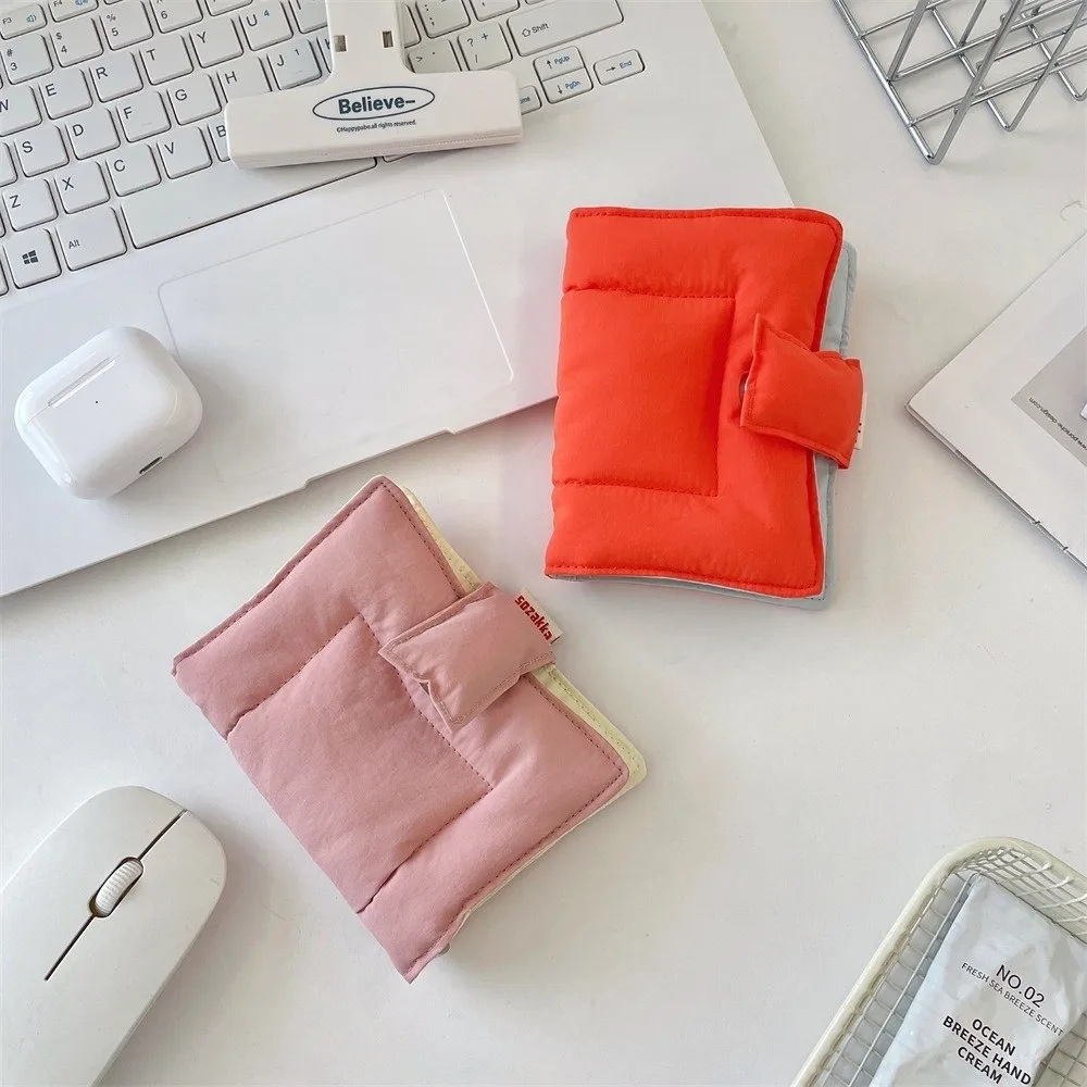 New Contrast Color Binder Photocard Fabric Art Magnetic Buckle Binder Notebook Card Collect