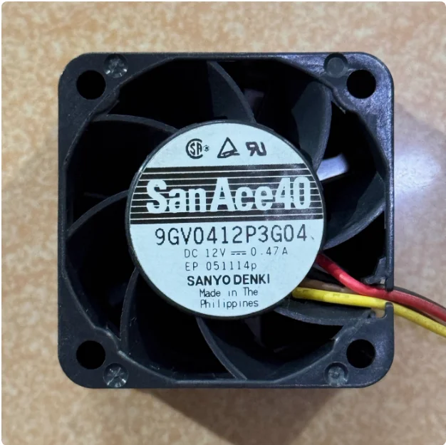 

SANYO DENKI 9GV0412P3G04 DC 12 В 0,47 А 40x40x28 мм 4-проводной охлаждающий вентилятор для сервера