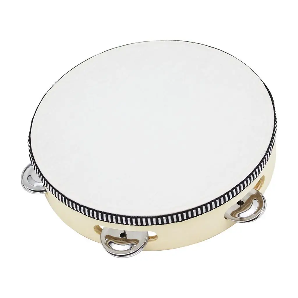 Wooden Tambourine for Children Hand Percussion Drum Toy Gift Music Learning Tool for Small Hands