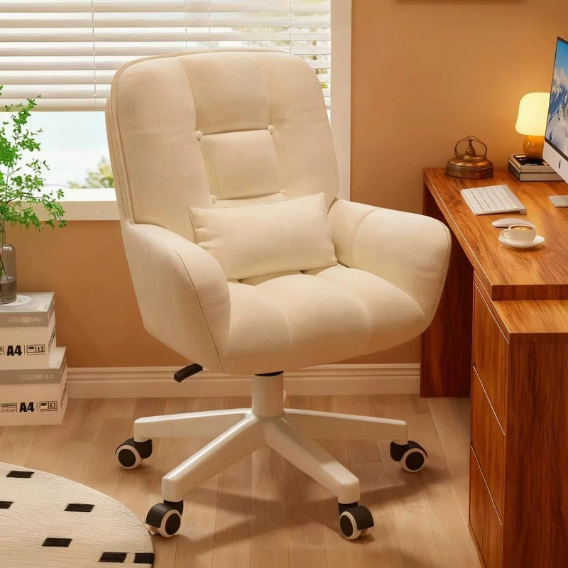 

Bedroom Comfortable Office Chair Living Luxury Leather High Back Office Chair Lazy Rolling Swivel Silla De Oficina Furniture