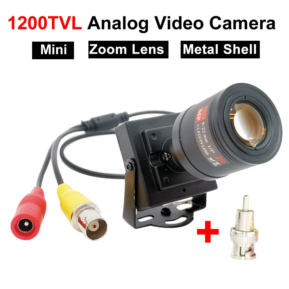 Car Overtaking Metal Micro 1200TVL Mini Analog Video Camera HD 2.8-12mm 9-22mm 6-22mm Varifocal Zoom Adjustable Lens For Securit