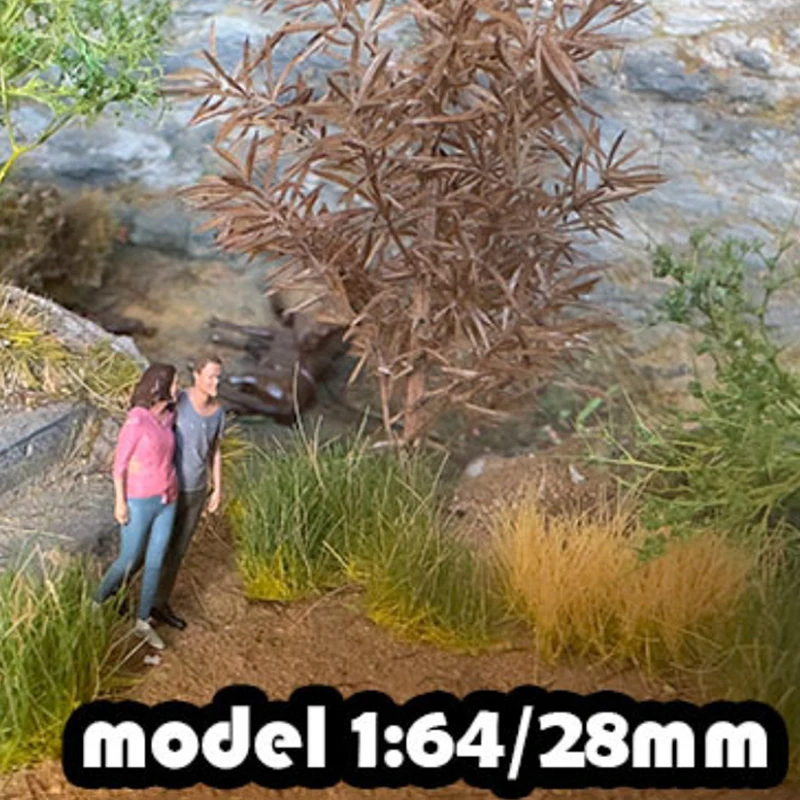 مجموعة واحدة من مجموعات العشب المصغرة الواقعية خصلات العشب الثابتة لتزيين المناظر الطبيعية نموذج ملحقات بناء المدينة #4