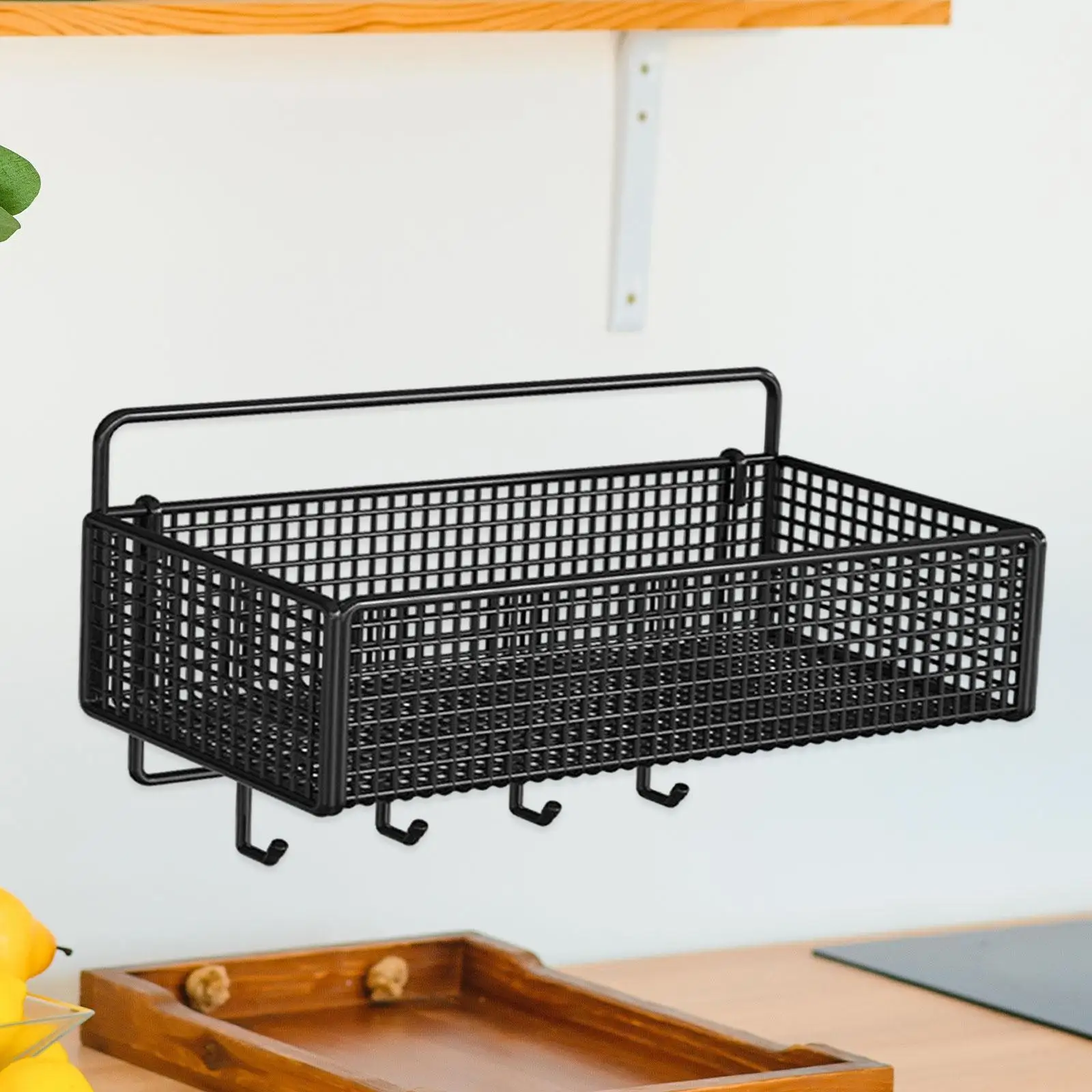 Metal Wire Basket Floating Shelf Toiletries Decorative Iron Item Organizer