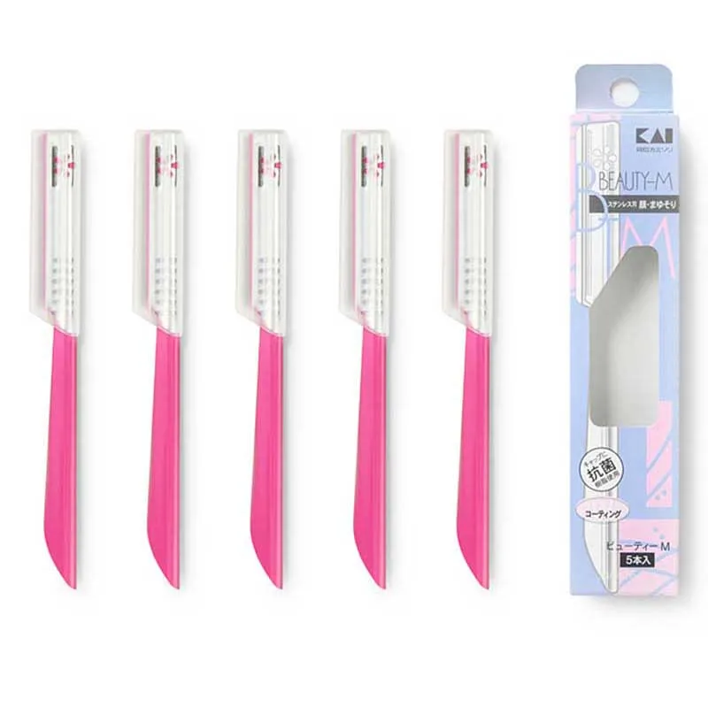 5 pçs lâminas de barbear faciais de segurança aparador de sobrancelha afiado lâmina de cabelo de aço inoxidável aparador de sobrancelha feminino ferramentas de maquiagem de beleza cosmética