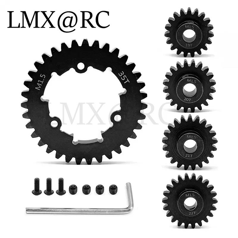 Steel 1.5Mod 32T Spur Gear and 11T 13T 20T 30T Pinion Gear Set for 1/5 X-Maxx XMAXX 1/6 XRT Upgrade Parts