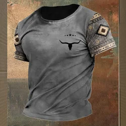 Men's T-Shirt Summer Tshirt Casual Short Sleeved Top O Neck T Shirt Loose Micro Elasticity Retro Fashion Breathable Men Clothing