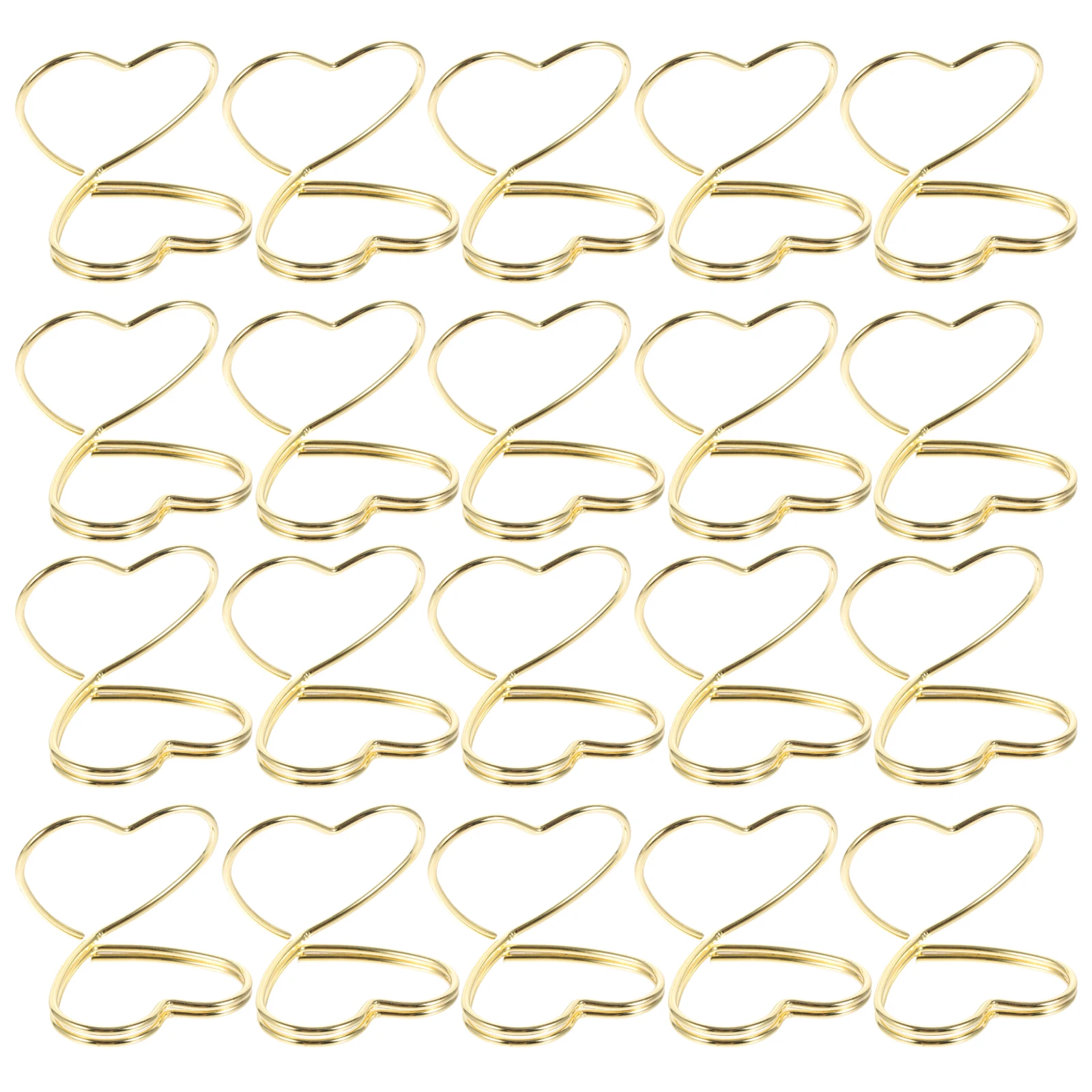 

20pcs Heart Shaped Note Holder Steel Wire Clips Desk ganizer Wedding Party Supplies Photo Memo Display Name Cards Invitation