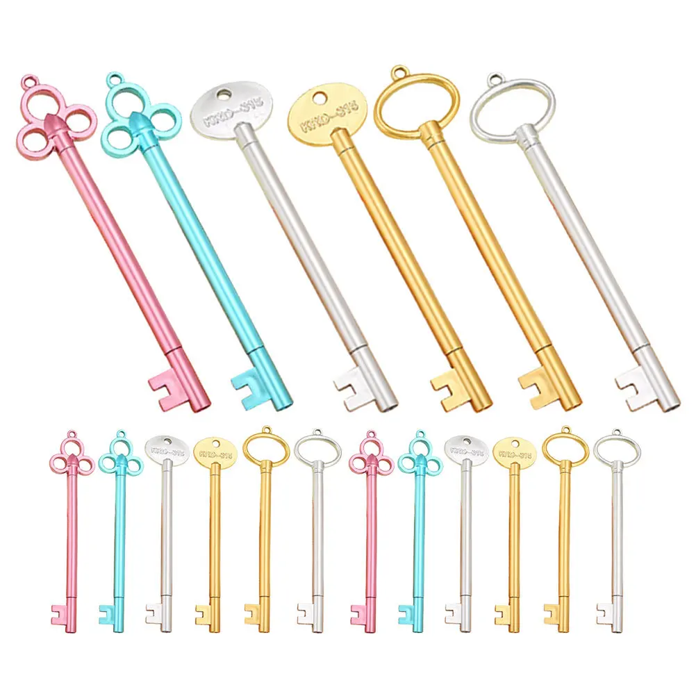 

18Pcs Key Shaped Gel Pens Smooth Writing Sign Pens Ergonomic Design for Students Office Teachers Unique Creative Gifts Portable