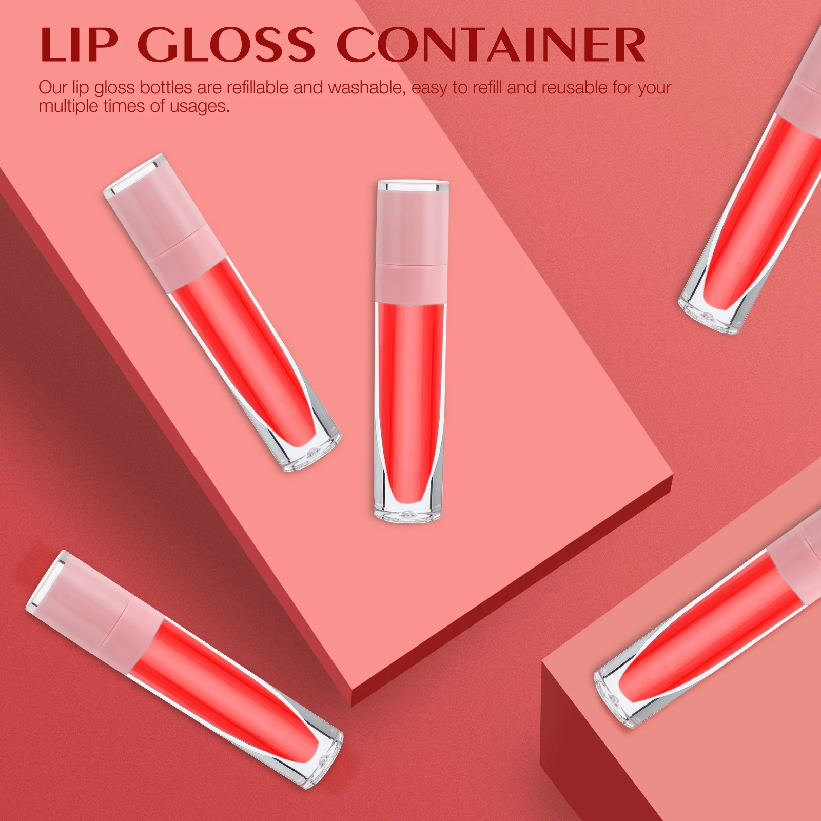 

10pcs Empty Gloss Tubes Round Balm Containers Leakproof Lip Gloss Bottles For Diy Lip Oil Tubes Travel Friendly Durable
