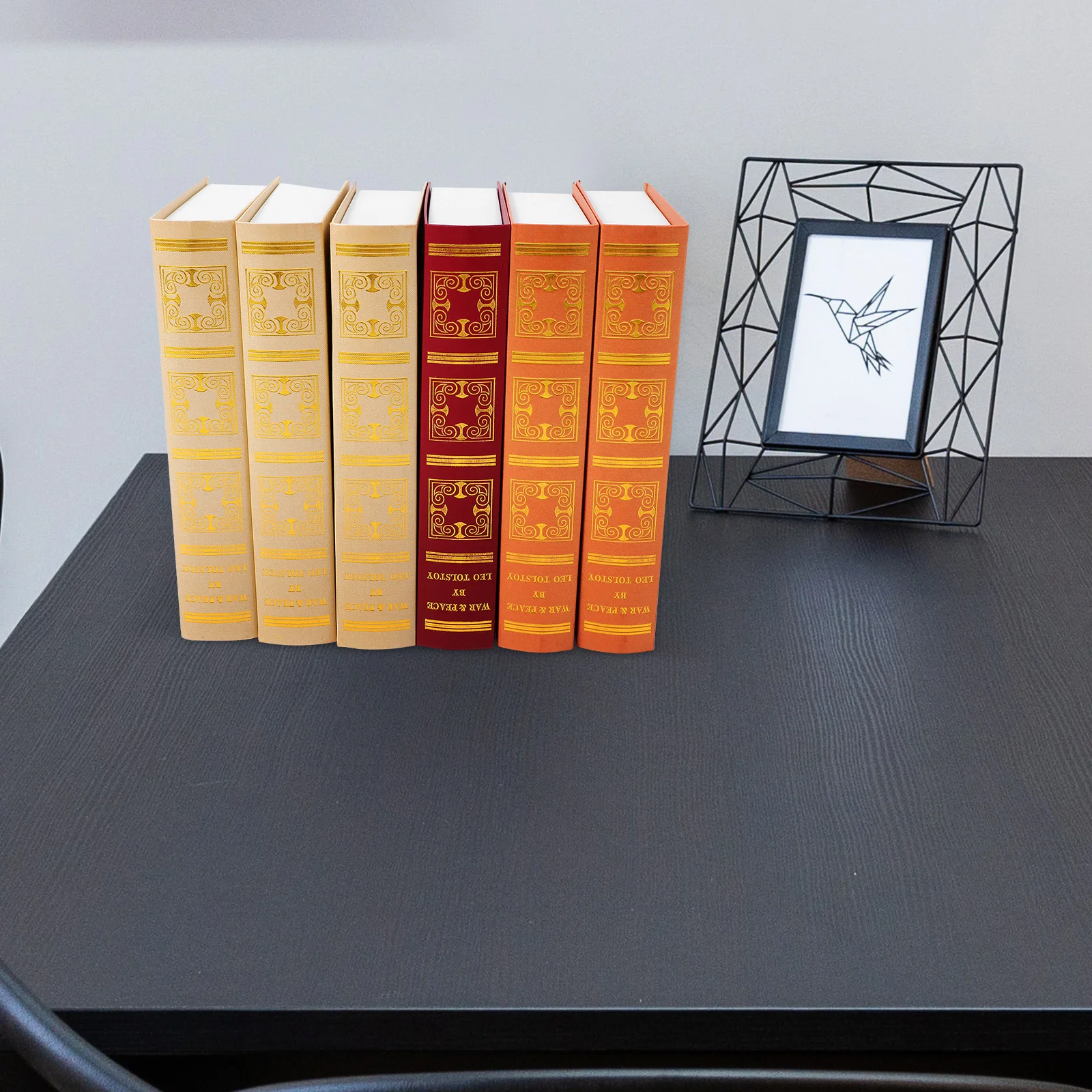 

6Pcs Fake Book Simulation Book Ornament European Style Home Decor Photo Prop Coffee Shop Desktop Adornments Desktop Adorn