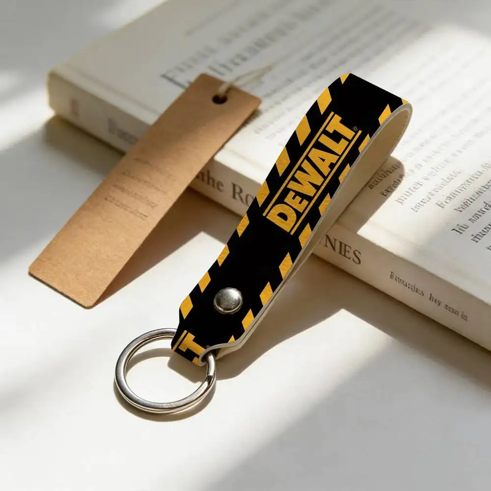 Motorcycle DEWALT Metal Keychain Fashion Key Ring Bag Pendant Car Key Accessories Card Holder Charm