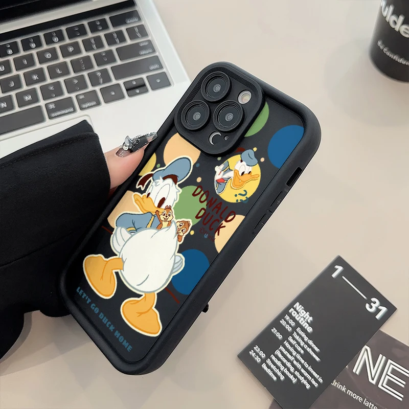 Disney Donald Duck Cartoon Logo Shockproof Case For iPhone 15 14 13 12 11 Pro X Xs Max SE 2020 7 8 Plus Soft TPU Cover WK210