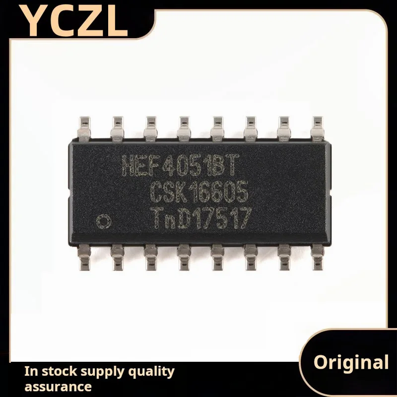 10PCS HEF4051BT-Q100,118 SOIC-16 8-channel analog multiplexer original authentic