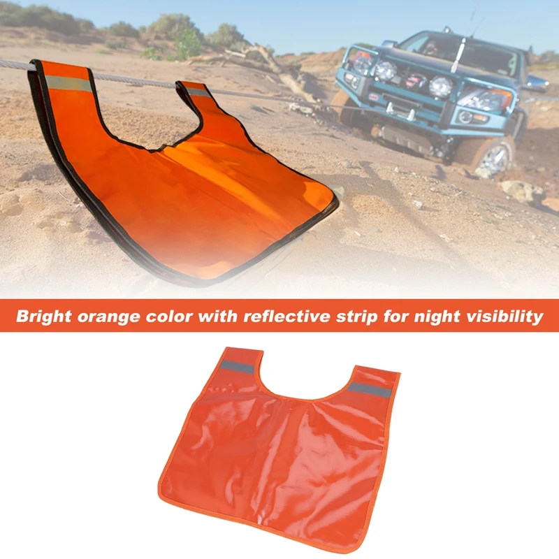 Plus+ Strong PVC Winch Rope Damper Blanket with Pocket Waterproof Winch Cable Damper Blanket-DTB1