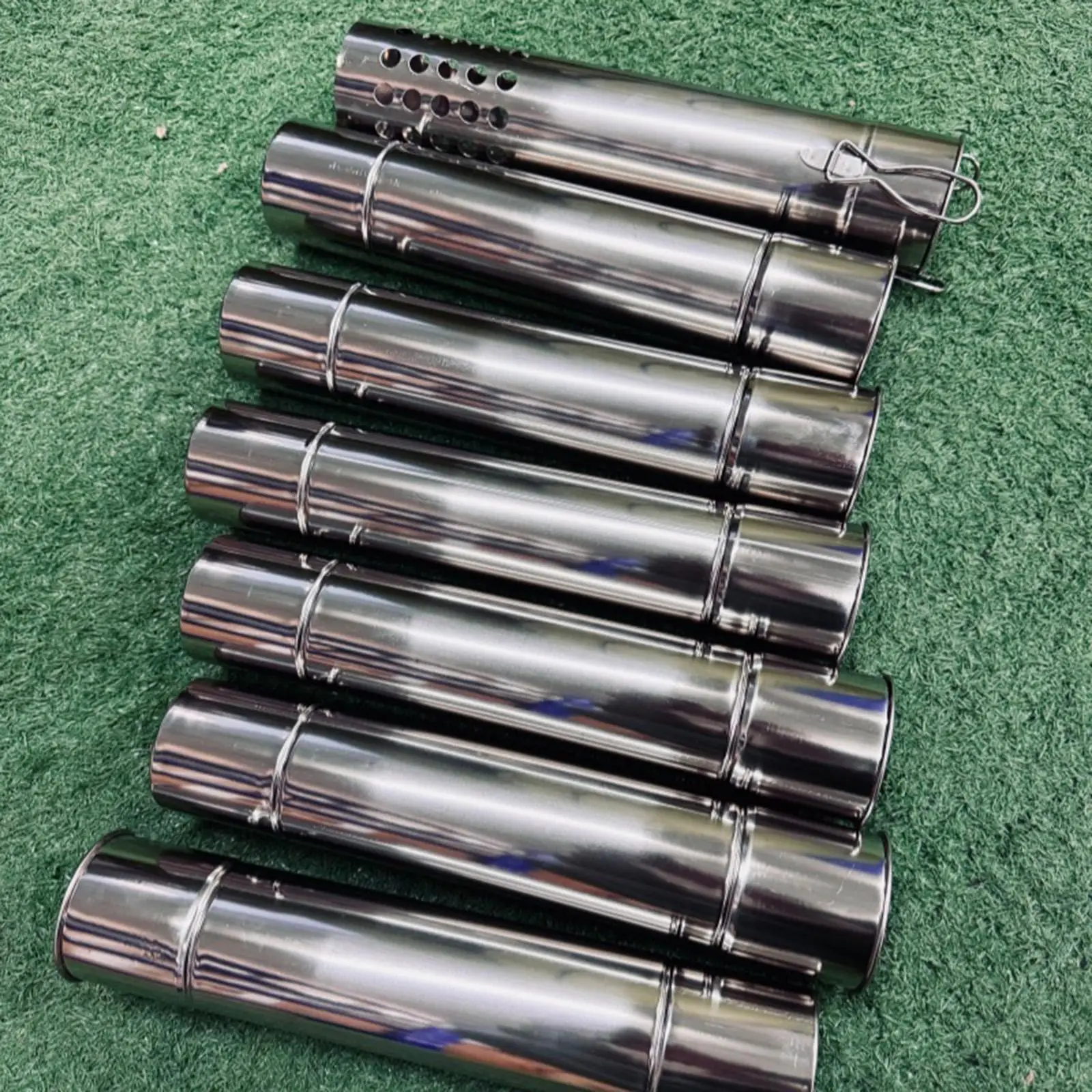 

Straight Flue Camping Stove Tubes Detachable Stainless Steel Tent Stovepipe Ventilation Pipe for Outdoor Wood Burner