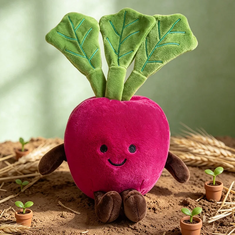 15CM Vegetable Plush Toy Lifelike Carrot Broccoli Potato Cauliflower Red Radish Garlic Pumpkin Eggplant Stuffed Plant Doll