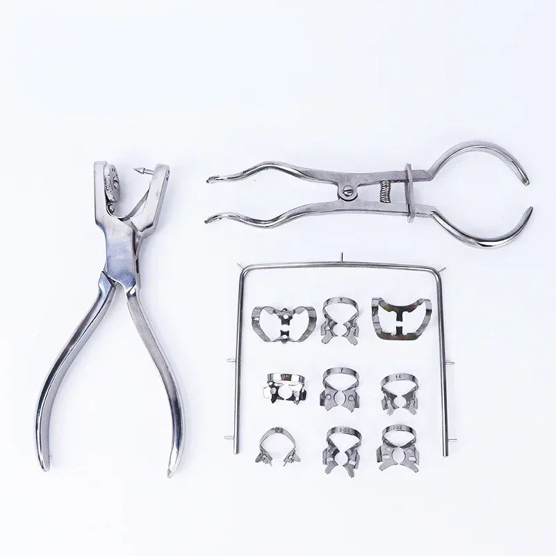 

12-Piece Stainless Steel Dental Kit: Precise Clamps, Advanced Ortho Tools, Sturdy Clips, Accurate Forceps, Multipurpose Punches