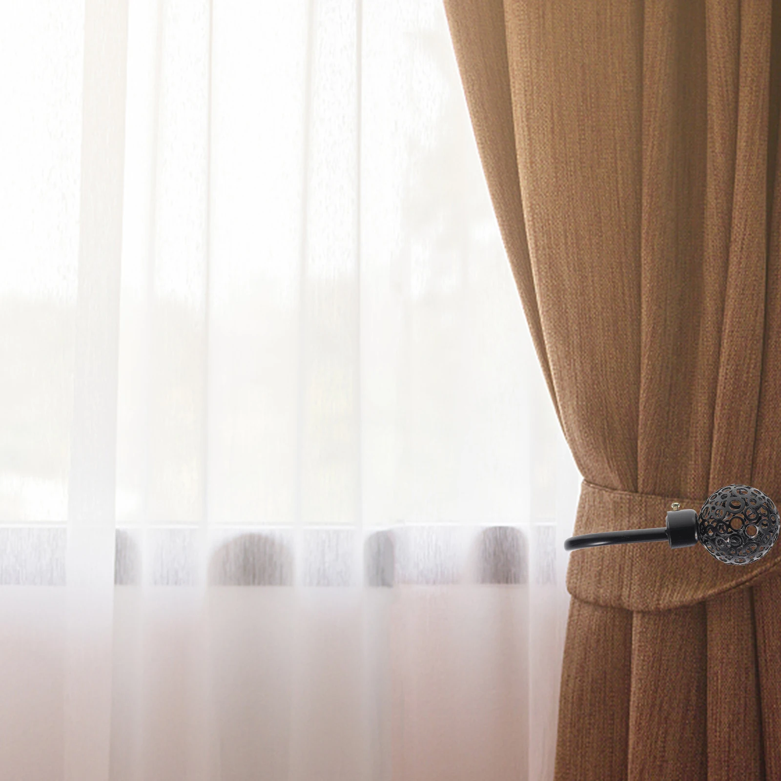 حوامل الستائر على شكل حرف U مثبتة على الحائط ومضادة للصدأ وشكل إبداعي أفضل خيار لديكور المنزل وخطاف الستائر وربط الستائر