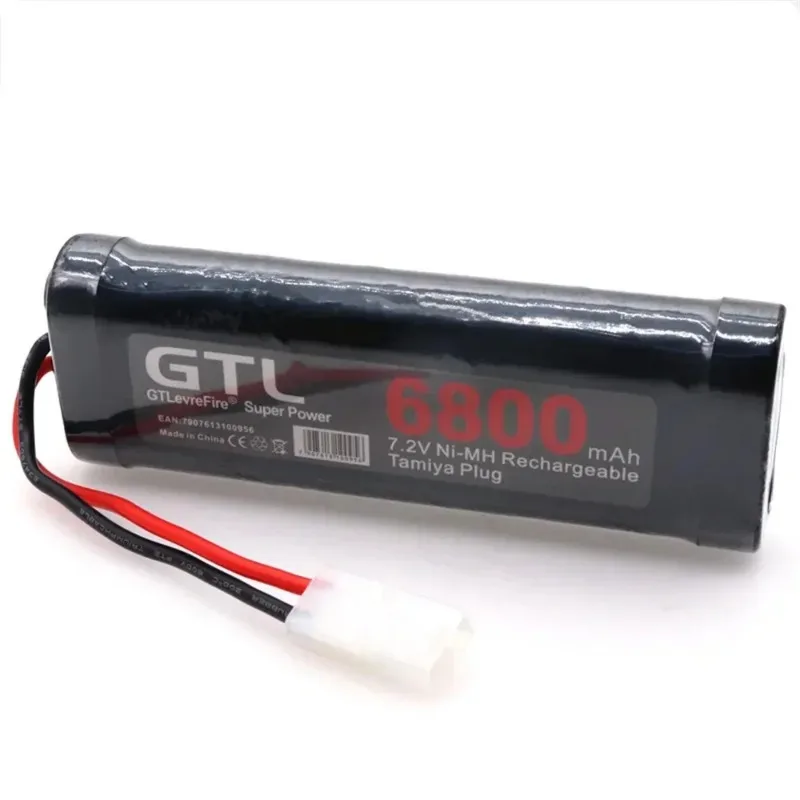 Batterie Nilaissée avec connecteurs Tamiya, 7.2V, 9800mAh, RC Car Truck, Bugibot Tank, Ni-MhBattery, Alimentation dîner grise, Nouveau