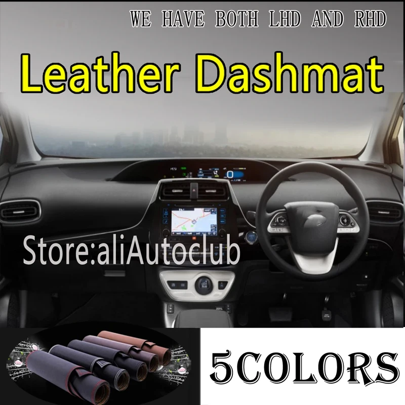 

Коврик для приборной панели из искусственной кожи, коврик для приборной панели, автомобильные аксессуары для Toyota Prius 50 XW50 Hybrid 2016-2023 2017 2018 2019 2020