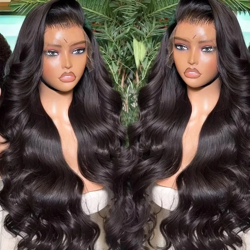 

40 inch 13x4 full glue-free high definition lace front longevity Indian wig lace front 100 unprocessed human hair wig