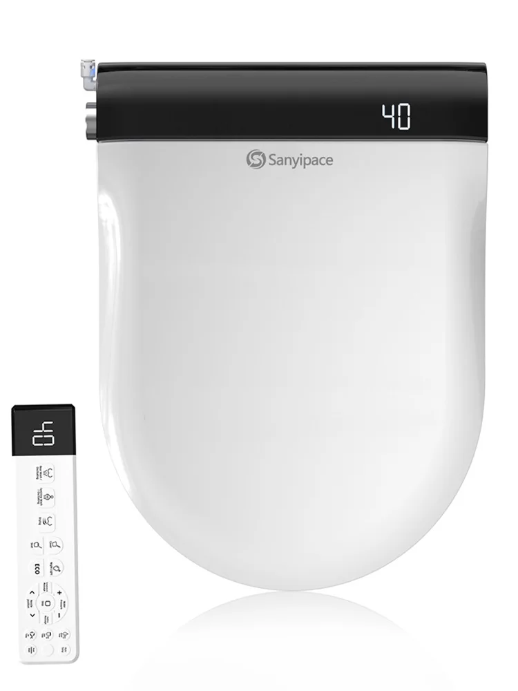 Inteligentne sedzisko do toalety z funkcją bidetu, standard EU 220V, samooczyszczające, ze stali nierdzewnej, z funkcją podgrzewania wody, natychmiastowe podgrzewanie, inteligentna toaleta. — 2