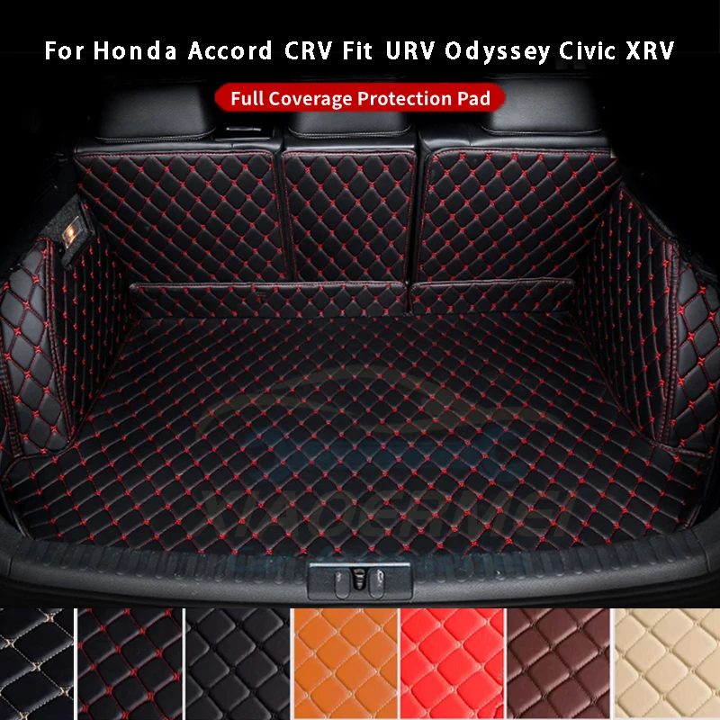 

Leather Rear Trunk Mat For Honda Accord CRV Fit URV Odyssey Civic XRV Trunk Full Coverage Pad Cargo Carpet Liner Anti Dirty Mat