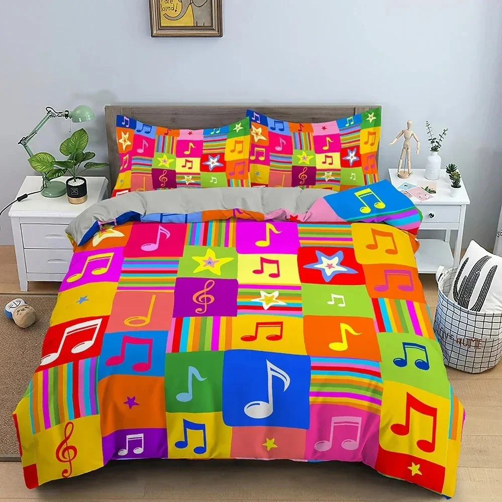 

New Top Music Bedding Set Luxury Cozy Duvet Cover 3D Printed Quilt Comforter Cover King Queen Size Bedclothes Bedroom Decor